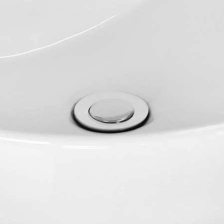 American Imaginations 24.25" W 3H8" Ceramic Top Set In White Color, Overflow Drain Incl. AI-32562